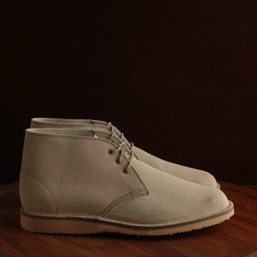 Red Wing Chukka Boots Mens SZ 10 D Beige Weekender Mohave Suede Ankle 2nds NWOB